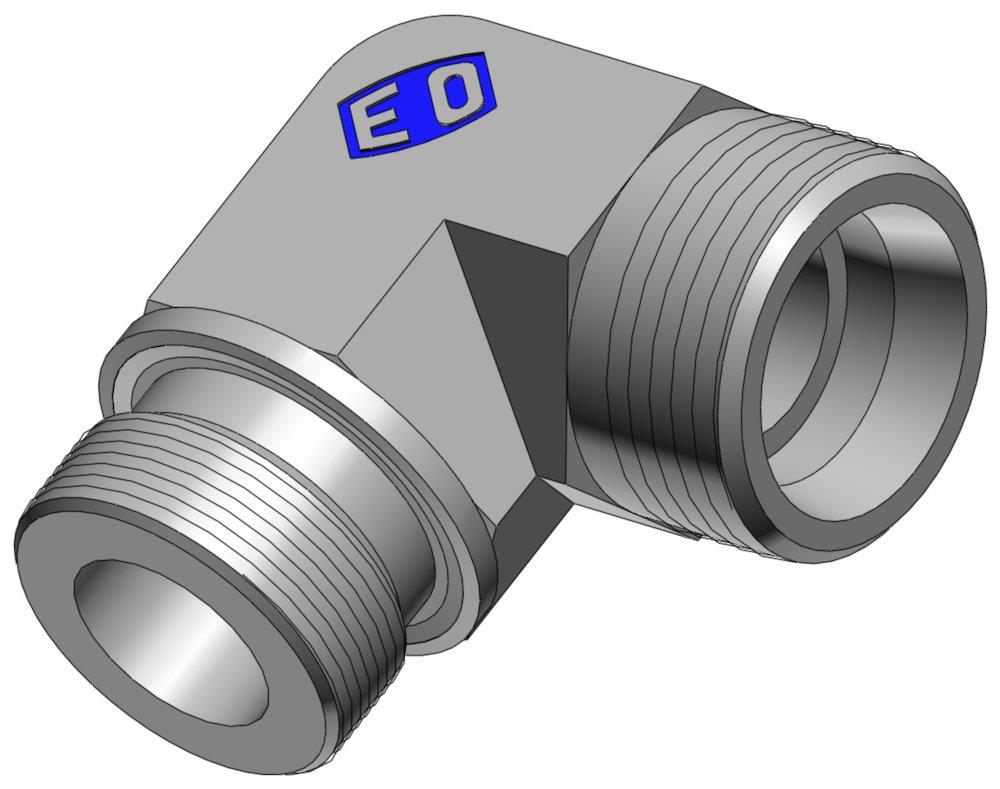 Ermeto WE Angle Insertion steel chromated BSPP light - 35mm, 1 1/4", 160bar, 90°