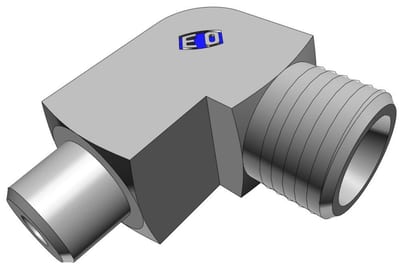 Ermeto WE Angle Insertion steel chromated BSPT light - 10mm, 1/4", 315bar, 90°
