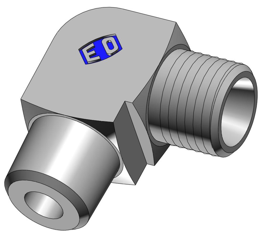 Ermeto WE Angle Insertion steel chromated BSPT light - 6mm, 1/8", 315bar, 90°