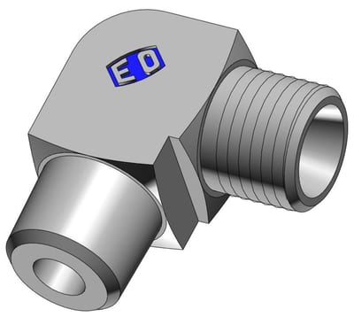 Ermeto WE Angle Insertion steel chromated BSPT light - 6mm, 1/8", 315bar, 90°