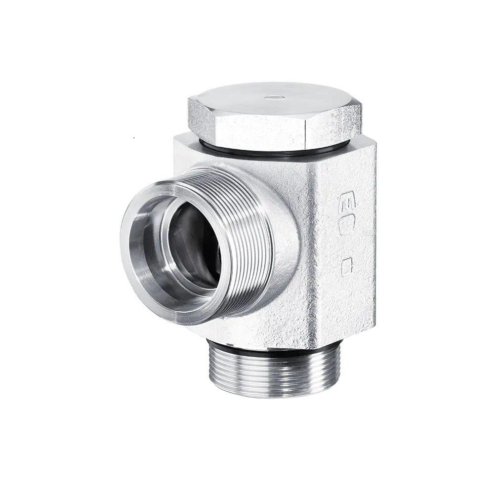 Ermeto WHK CS Adjustable Banjo Fitting steel chromated BSPP light - 35mm, 1 1/4", 160bar, 90°