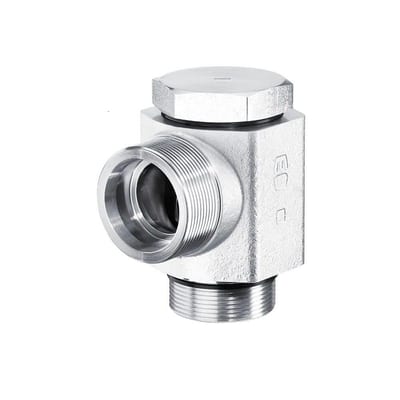 Ermeto WHK CS Adjustable Banjo Fitting steel chromated BSPP light - 35mm, 1 1/4", 160bar, 90°