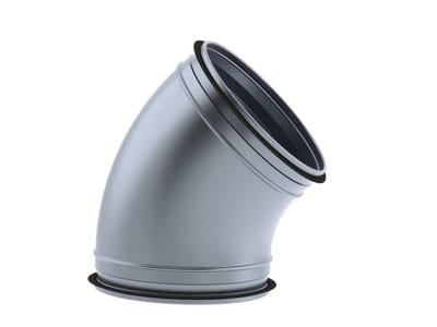 ETS NVP Bend nipple pressed - 45°, 80mm