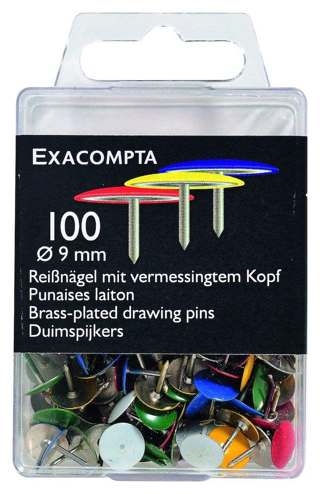 Exacompta Push Pins - 100PCS, Assorterede colours