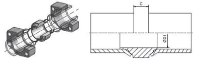 F37-624-50X5.0TTCF Complete assembly Hydraulics steel chromated - 1 1/2", 50mm, 3000psi