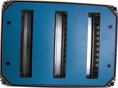 Fibox EKINDIN 43-3RK Box Base with DIN-Insert 3X14 module - SLN 43, 320 x 440mm, 130mm, grey, PC ( Polycarbonat )
