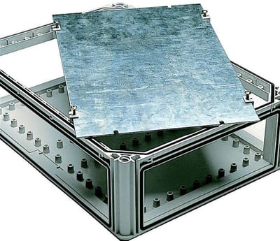 Fibox EKIVS33 Mounting plate - SLN 33, 260 x 260mm, steel ( Galvanised )