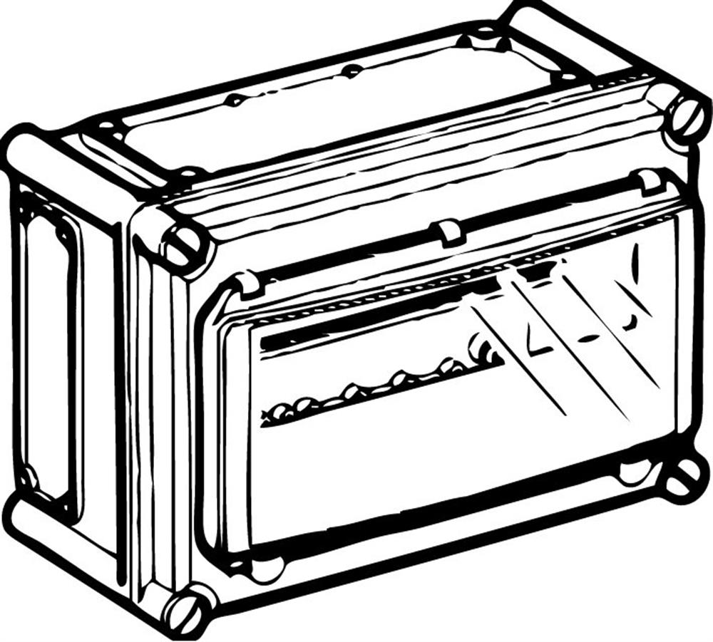 Fibox JBL12-1 DIN Rail Box 1 x 13 Module - EK, 190 x 280mm, 160mm, grey / Transparent, PC ( Polycarbonat )