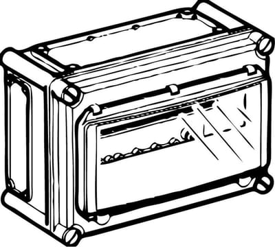 Fibox JBL12-1 DIN Rail Box 1 x 13 Module - EK, 190 x 280mm, 160mm, grey / Transparent, PC ( Polycarbonat )