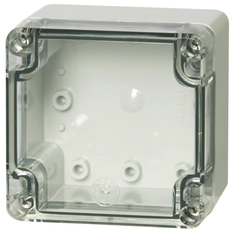 Fibox PCT080807 Box with transparent lid - EURONORD, 80 x 82mm, 65mm, grey / Transparent, PC ( Polycarbonat )