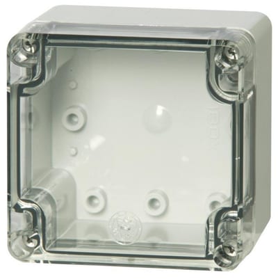 Fibox PCT080807 Box with transparent lid - EURONORD, 80 x 82mm, 65mm, grey / Transparent, PC ( Polycarbonat )