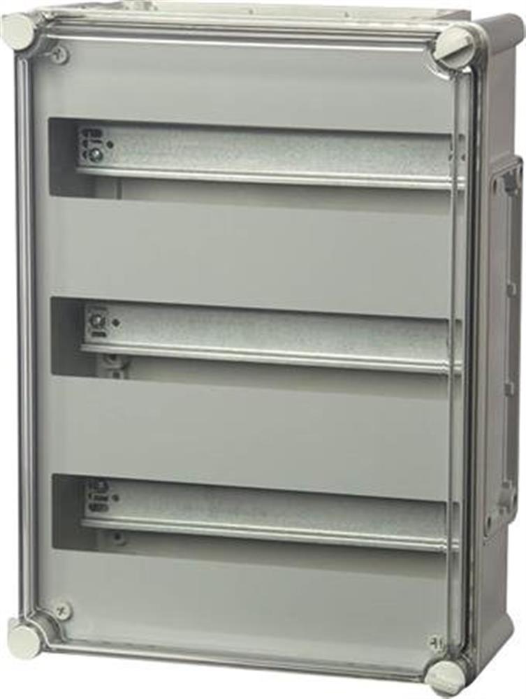 Fibox PEPD-3 DIN Rail Box 3 x 14 module - EK, 280 x 380mm, 130mm, grey / Transparent, PC ( Polycarbonat )