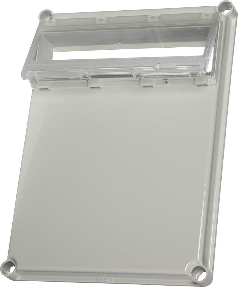 Fibox TGL13-1 Hinged Lid 1X13 module - EK, 280 x 560mm, 40mm, grey, PC ( Polycarbonat )