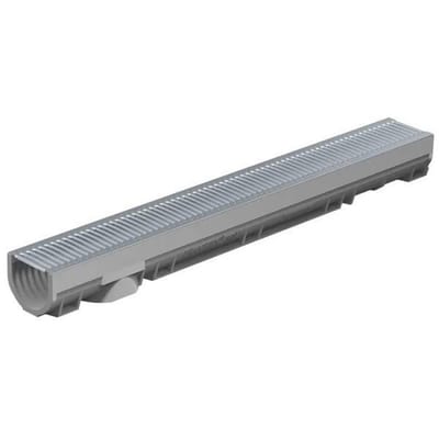 Filcoten SELF Drainage Channel with slotted grate - 1000mm, 122mm, 1.5TON
