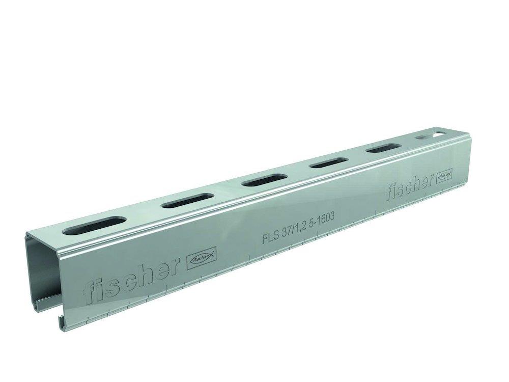 Fischer FLS Mounting Rail - 2000mm, 31mm, 17mm, galvanized
