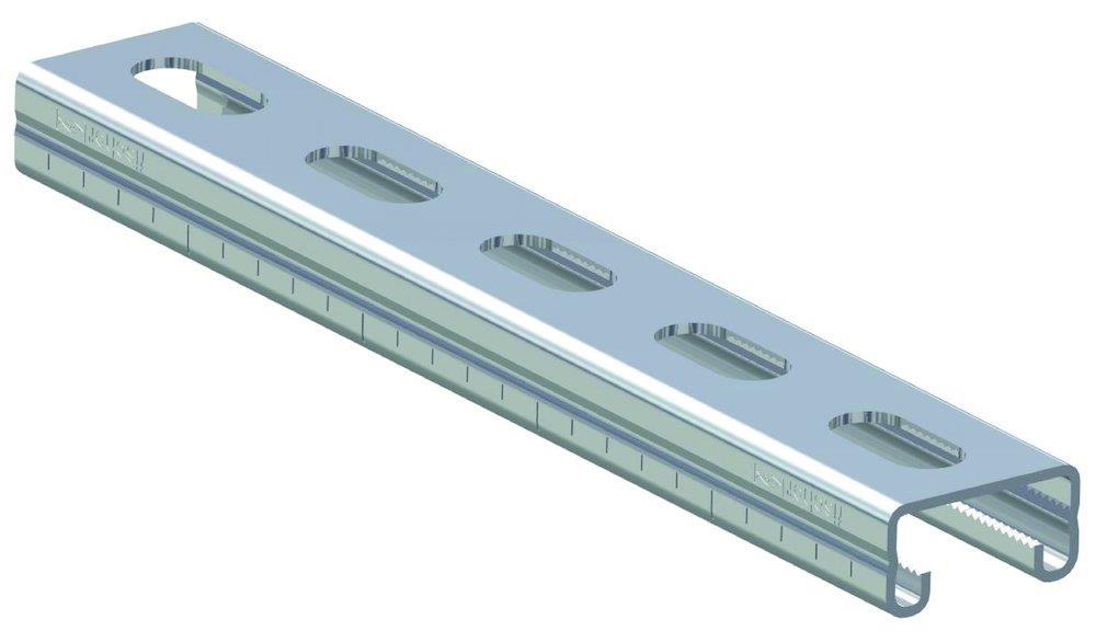 Fischer FUS 41 Mounting Rail - 2000mm, 41mm, 41mm, galvanized