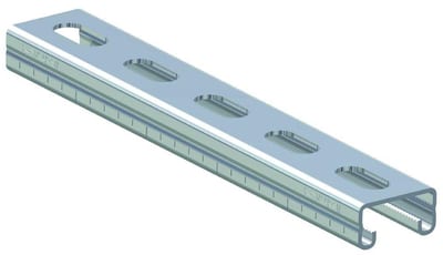 Fischer FUS 41 Mounting Rail - 2000mm, 41mm, 41mm, galvanized