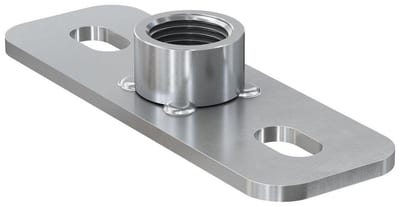 Fischer GPS Base Flange 1/2" with Threaded Nut, 120 x 40 mm
