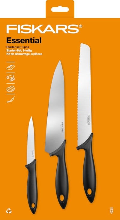 Fiskars Essential Knife Set - 3PCS