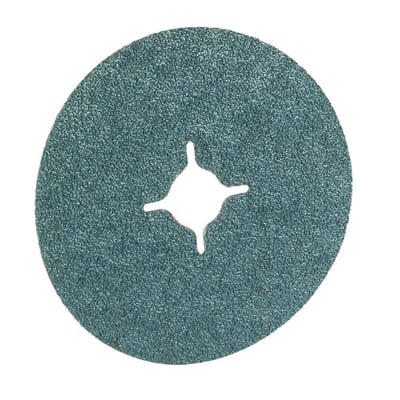 Flexovit FX672 Fiber Disc - 125mm, 120, Stainless steel, steel, 22.23mm, Centre hole, Angle grinder, Zirconia