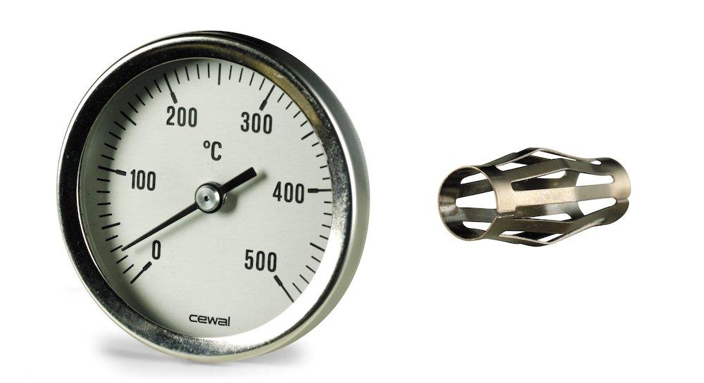 Flue Gas Thermometer - 63.6mm, 0-500°C, 300mm