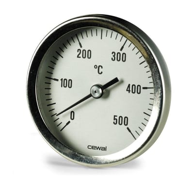 Flue Gas Thermometer - 63mm, 0-500°C, 150mm