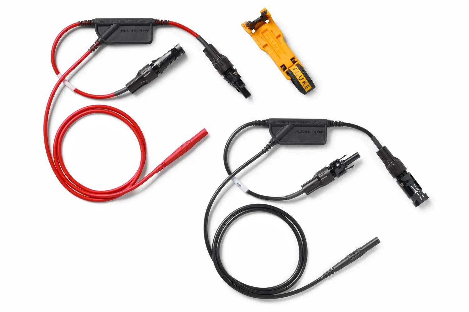 Fluke TLPV2 Solar Clamp Test Lead Set, Black/Red