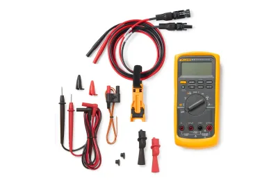 Solar Tools Kit with 87V Industrial Digital Multimeter and TLPV1 Test Leads