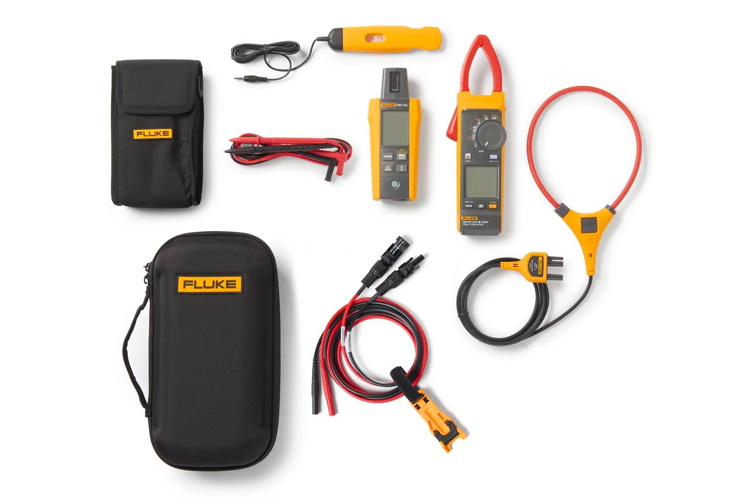 Solar Tools Kit with 393 FC Clamp Meter, Irradiance Meter and TLPV1 Test Leads