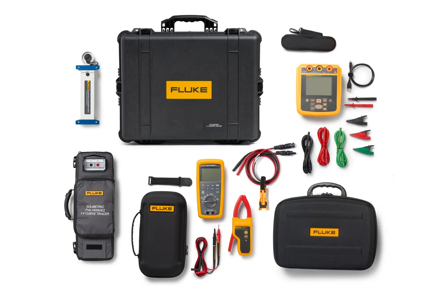Solar Tools Kit with PVA-1500HE2 PV Analyzer, 1537 Insulation Resistance Tester AND283 FC/PV Solar Digital Multimeter, Wireless Current Clamp