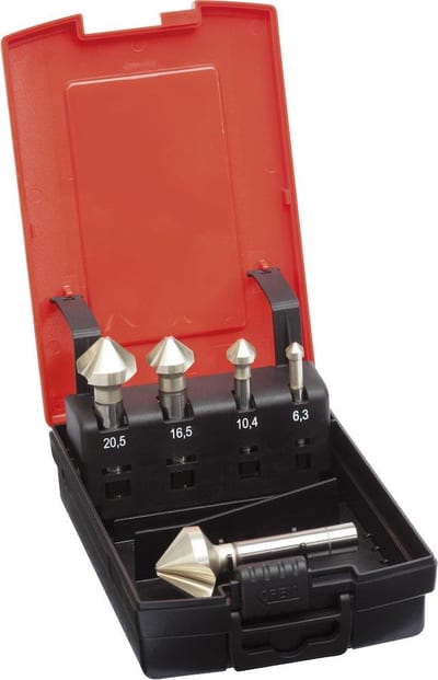 Format 1391 Countersink Set DIN 335 HSS-E DUO+ - 6,3-25mm, 90°, 5PCS, steel, stainless steel