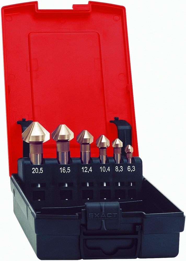 Format 1444 Countersink Set DIN 335 HSSE bright - 6,3-25mm, 90°, 5PCS, steel, stainless steel, alu, copper