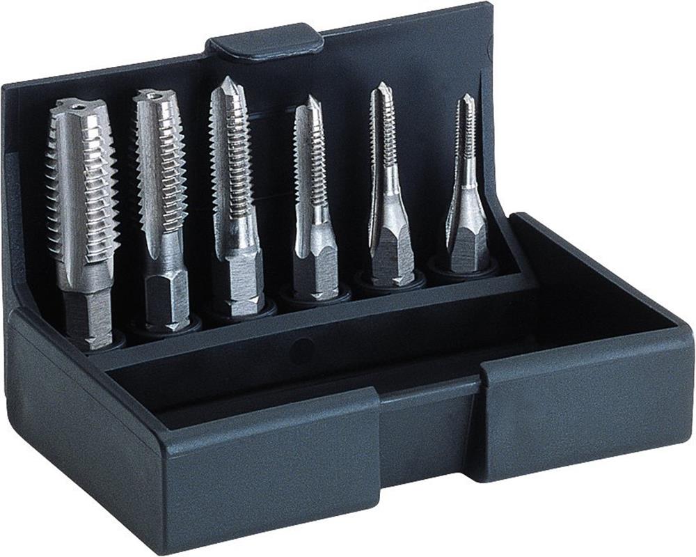 Format 1648 Chip Breaker Tap Set 1/4" 6 kt. Shaft HSS HSS - 6PCS, Metric, M3-M4-M5-M6-M8-M10, M3-M10