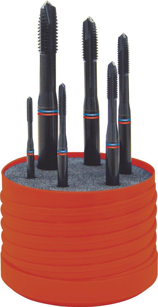 Format 1769 Chip Breaker Tap Set tandem HSS-E steam-treated - 6PCS, Metric, M3-M4-M5-M6-M8-M10, M3-M10