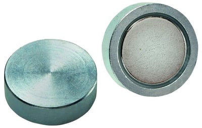 Format 3976 Pot Magnet flat - 9.5kg, 4.5mm, 16mm, Neodymium, Galvanised