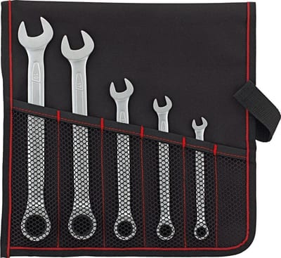 Format 5731 Ratchet Ring Wrench Set 5 pcs - 8-19 mm, 5PCS