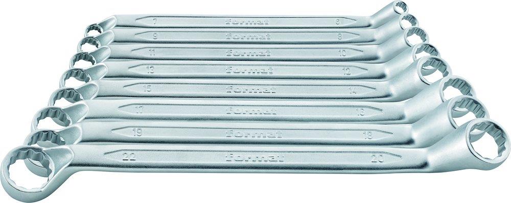 Format 5748 Double Ring Wrench Set - 6X7-30X32 mm, 12PCS