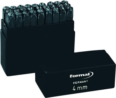 Format 9721 Steel Punch Letters A-Z Set 4 mm