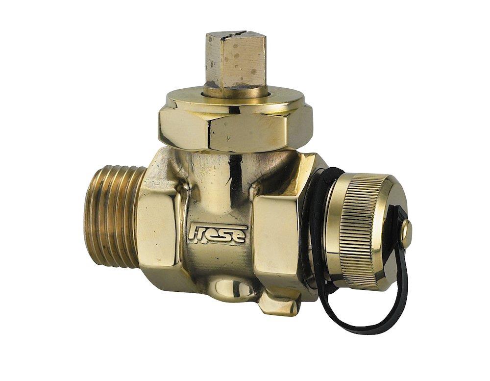 Frese Bottom Valve with ending sleeve and strip - Nipple/nipple, 1/2"