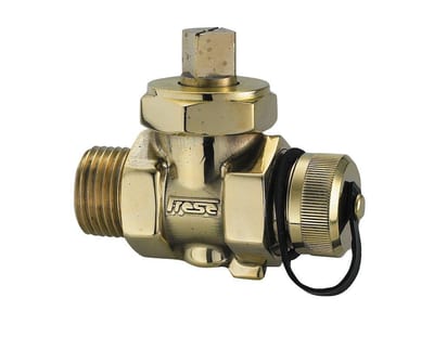 Frese Bottom Valve with ending sleeve and strip - Nipple/nipple, 1/2"