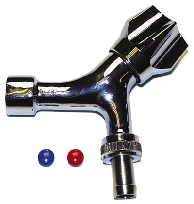 Frese Drain Valve with socket and hose connection - 1/2", Chrome-plated