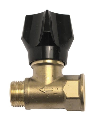Frese Stop Valve with Check Valve, Socket/Nipple 1/2" - Untreated Brass