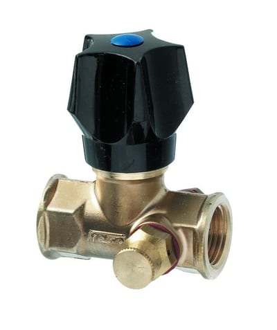 Frese Stop Valve with Drain Coupling - 3/4" Untreated Brass