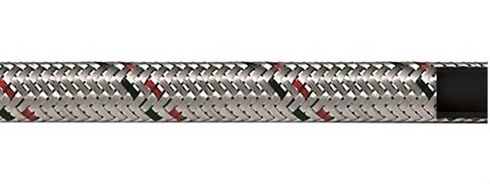 Fuel hose with stainless braid NBR - 5/16", 8mm, 90°C, 25bar