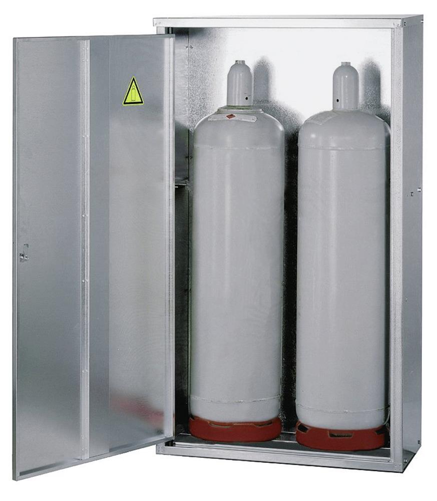 Gas cylinder cabinet hot-dip galvanised steel - Gasflasker à 33 kg: 2, 400mm, 840mm, 1485mm