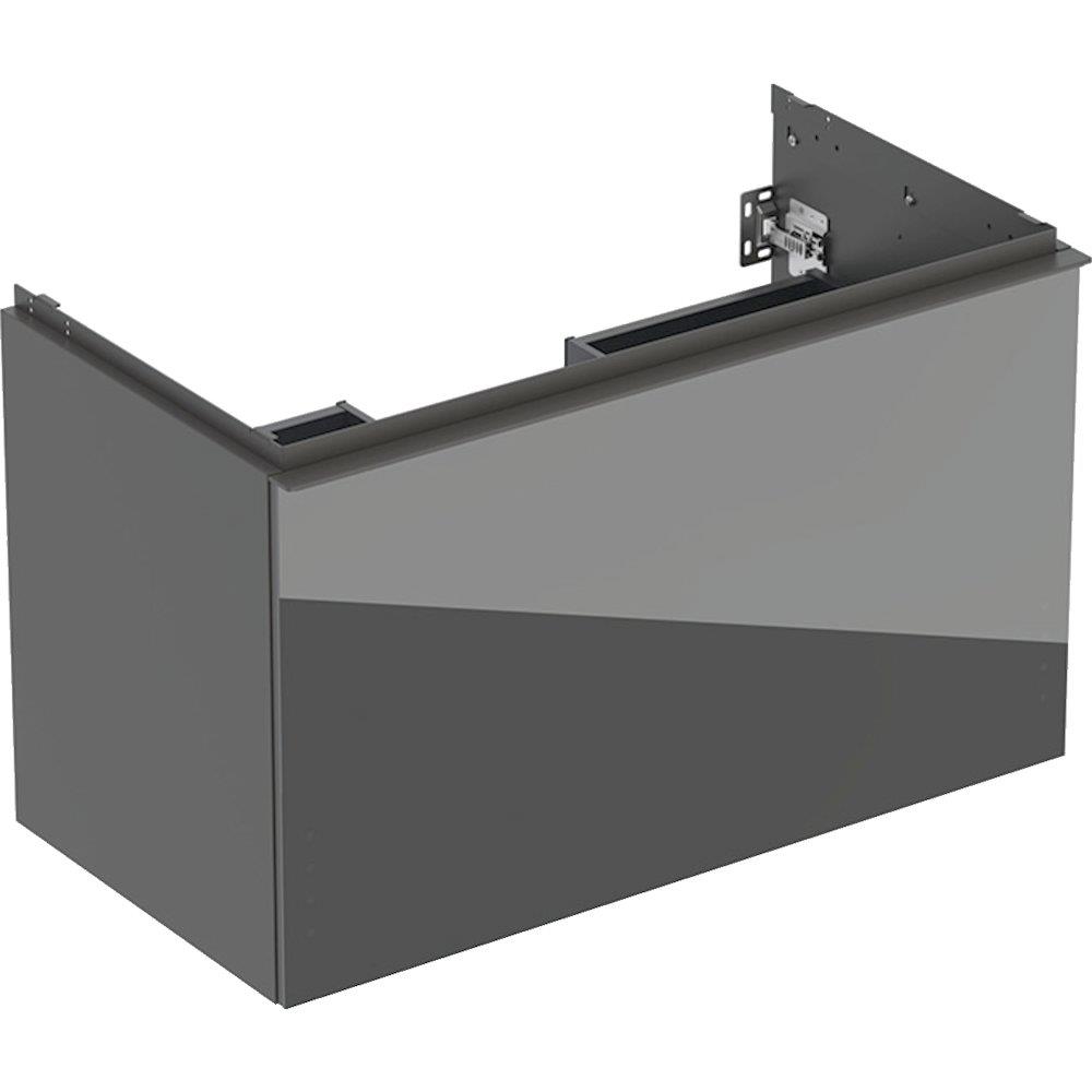 Geberit Acanto Base cabinet lava - 541mm, Matt-lacquered, 888mm, 475mm, grey, 1 drawer + 1 internal drawer, Yes
