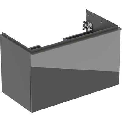 Geberit Acanto Base cabinet lava - 541mm, Matt-lacquered, 888mm, 475mm, grey, 1 drawer + 1 internal drawer, Yes