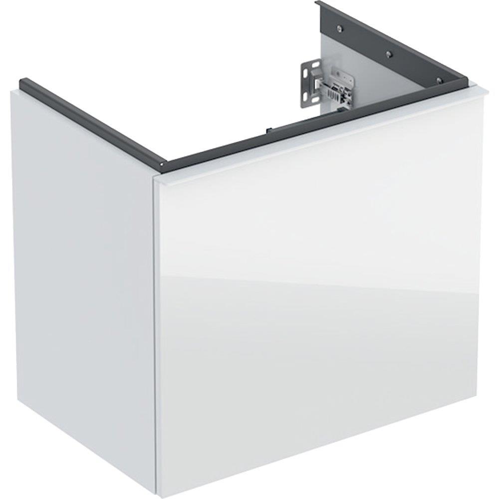 Geberit Acanto Base Cabinet White High-Gloss - 535mm, 592×415mm, 1 Drawer + 1 Internal