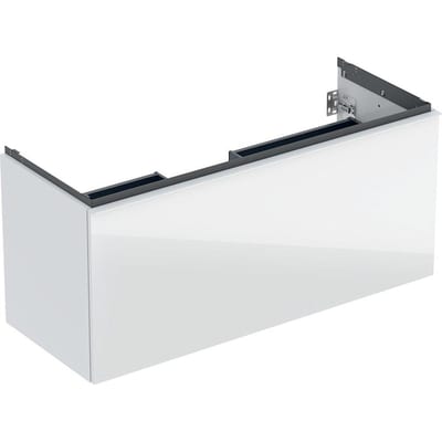 Geberit Acanto Base Cabinet White High-Gloss - 1184x541x475 mm, 1 Drawer + 1 Internal