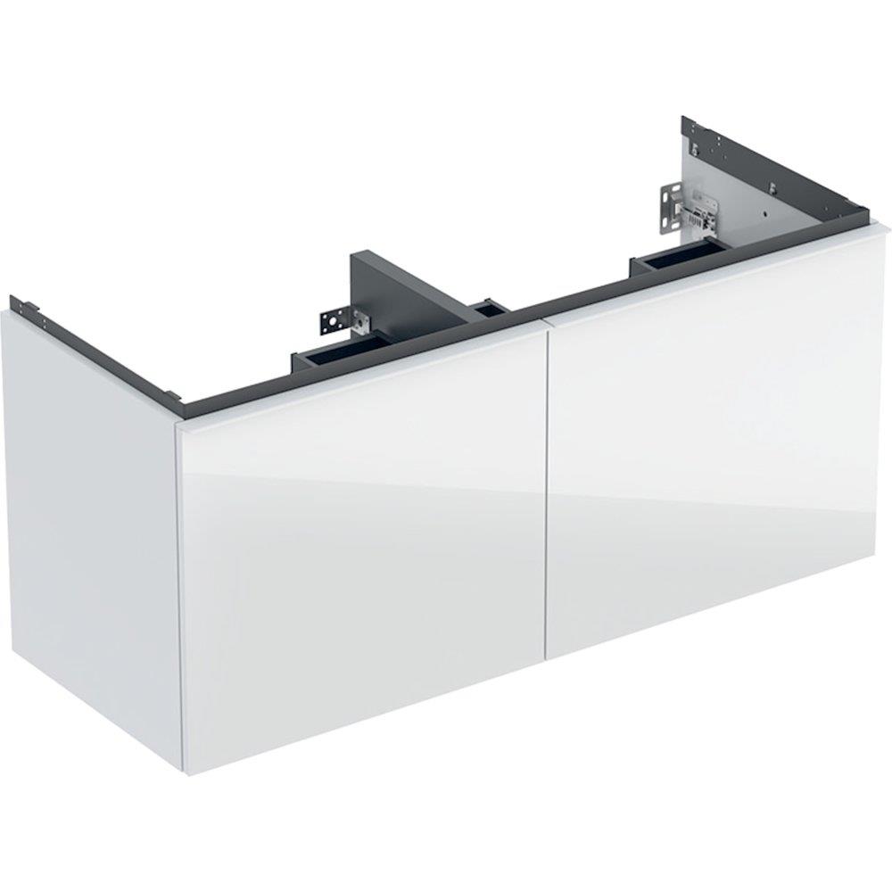 Geberit Acanto Base cabinet - 541mm, lacquered high-gloss white, 1184x475mm, 2+2 drawers